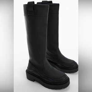 MANGO Platform boots with tall leg